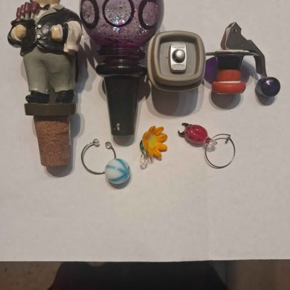 Bottle Stoppers Wine Charms Lot